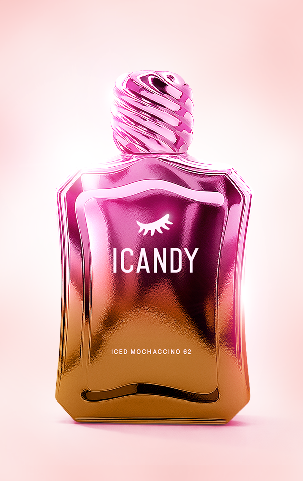 ICANDY Iced Mocaccino 62 Eau de Parfum 100ml bottle, coffee gourmand fragrance made in Dubai