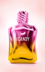 ICANDY Caramelized Lemon Pie 53 Eau de Parfum 100ml bottle, citrus gourmand fragrance made in Dubai