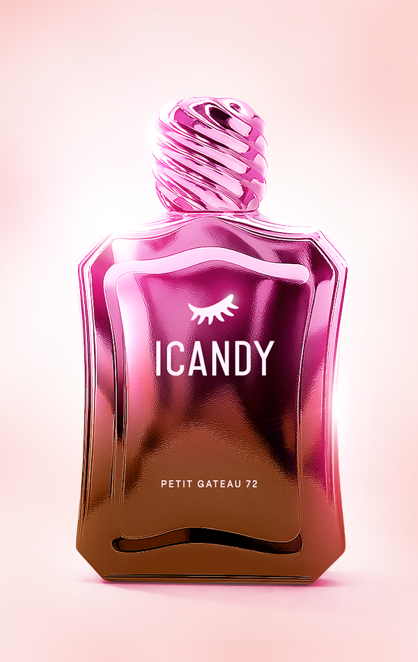 ICANDY Chocolate Petit Gâteau 72 Eau de Parfum 100ml bottle, chocolate gourmand fragrance made in Dubai