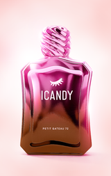 ICANDY Chocolate Petit Gâteau 72 Eau de Parfum 100ml bottle, chocolate gourmand fragrance made in Dubai